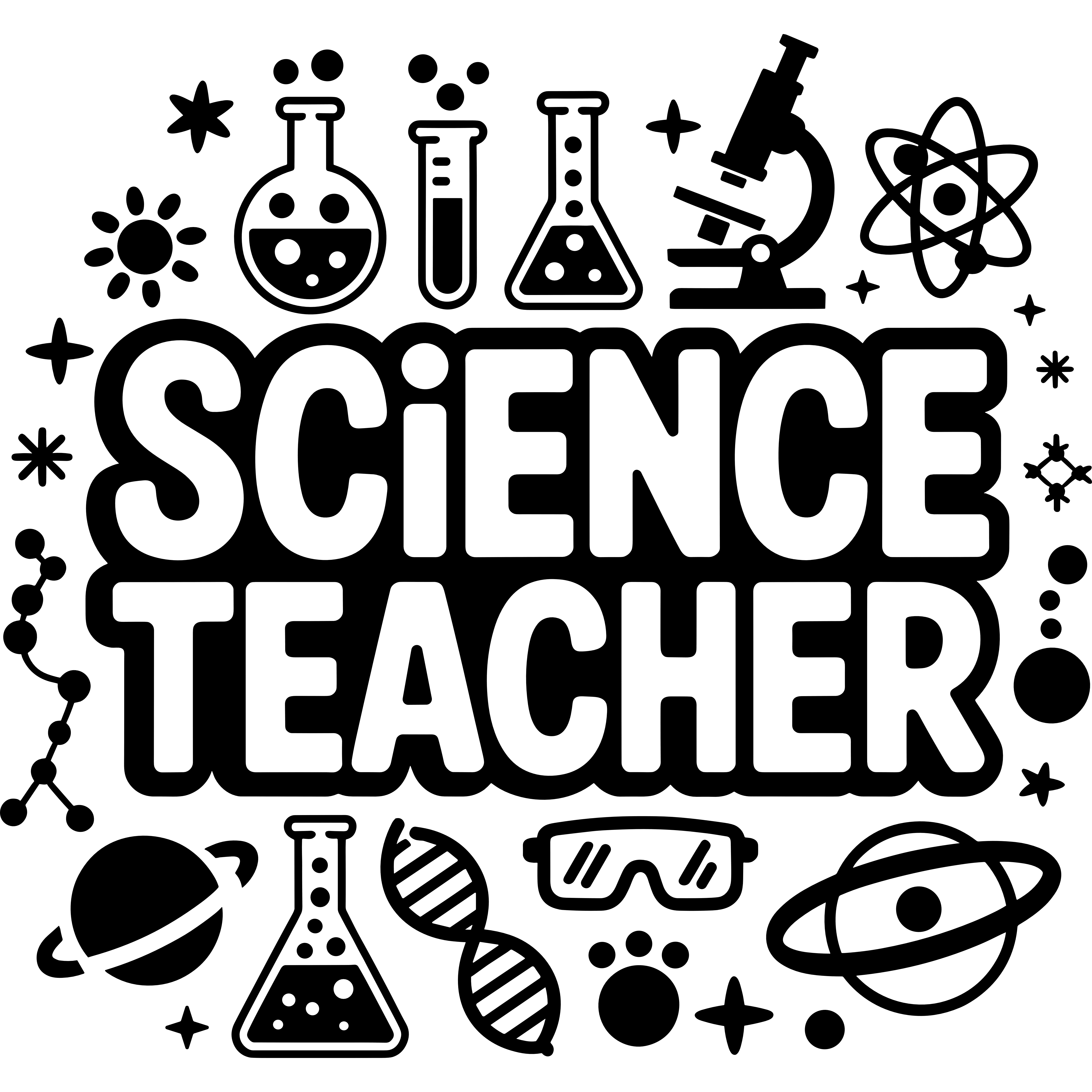 Science Teacher in SVG, DXF, PNG, PDF formats