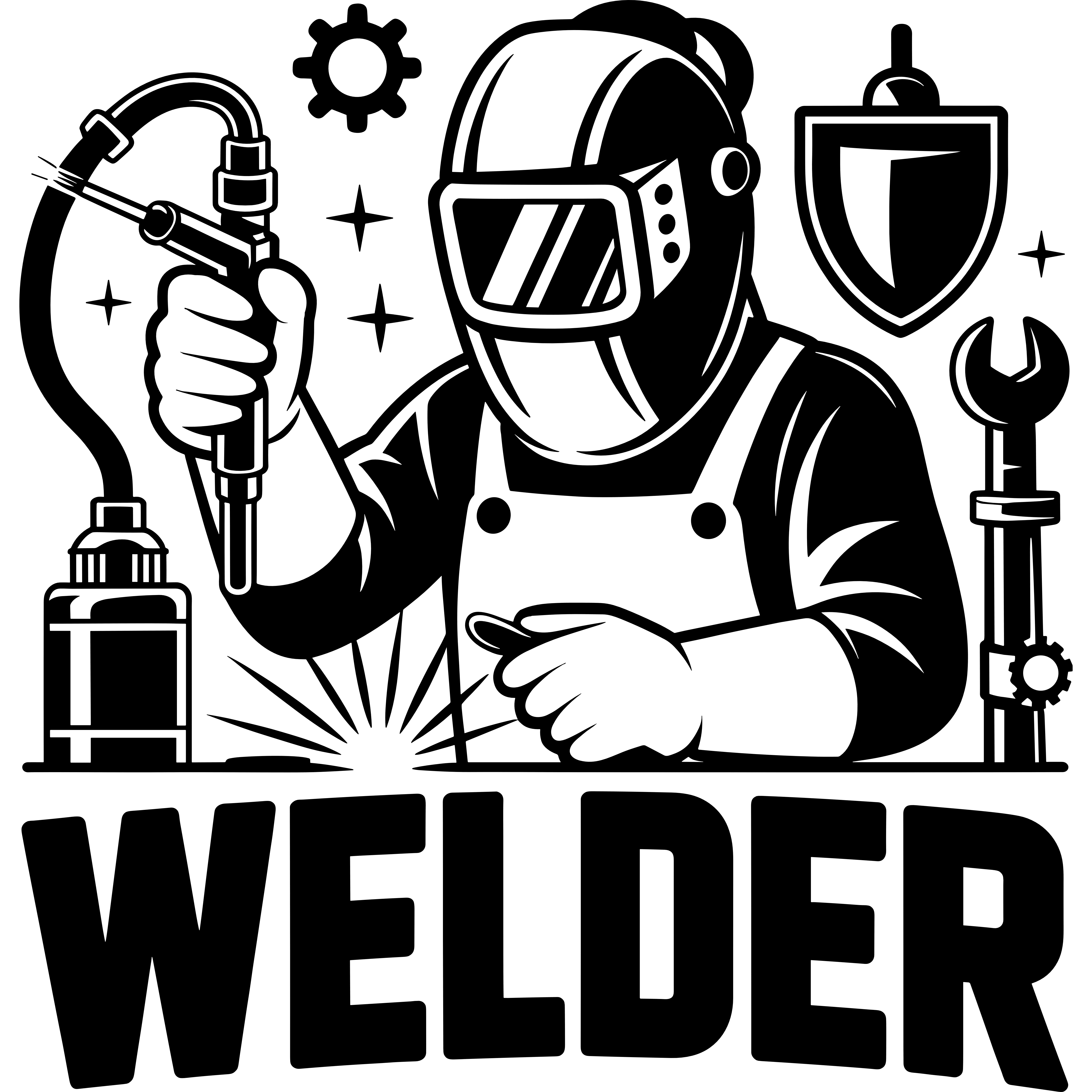 Welder in SVG, DXF, PNG, PDF formats