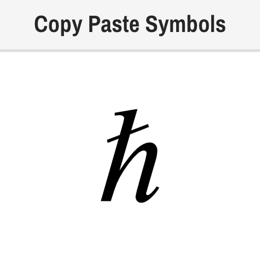 Planck Constant Over Two Pi Symbol