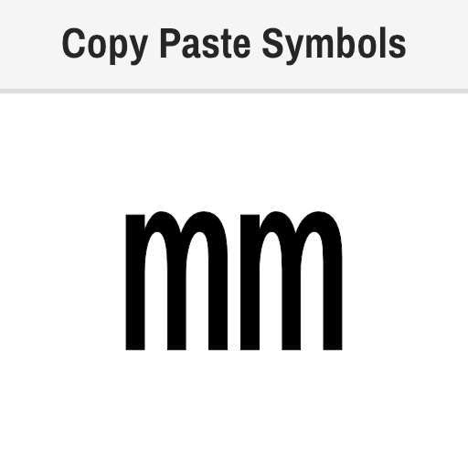 Square Mm Symbol